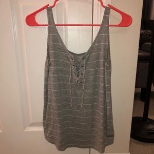 Abercrombie lace up tank top